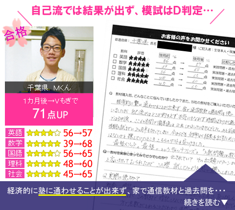 高校受験偏差値UPテキスト口コミレヴュー1