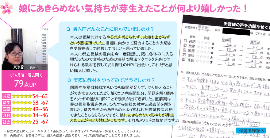 高校受験偏差値UPテキスト口コミレヴュー10