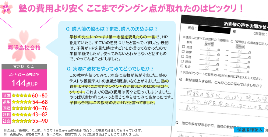 高校受験偏差値UPテキスト口コミレヴュー15